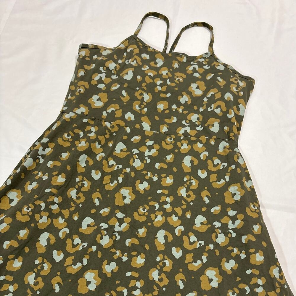 Pact Women XL Organic Cotton Fit & Flare Midi Dress Camo Pockets Casual Everyday - Picture 4 of 9